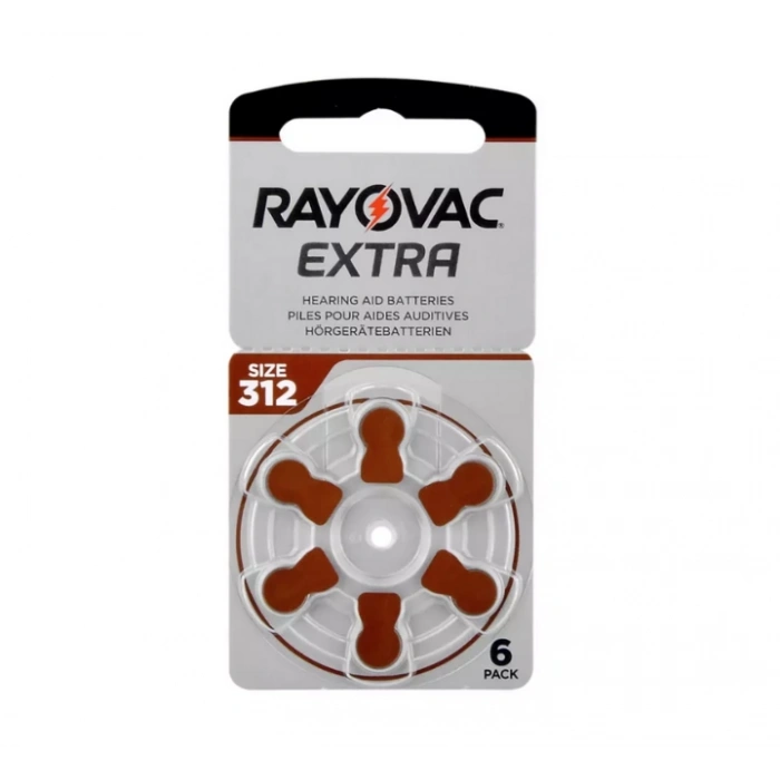 Rayovac Extra Advanced 312 | PR41 Numara İşitme Cihazı Pili 6lı