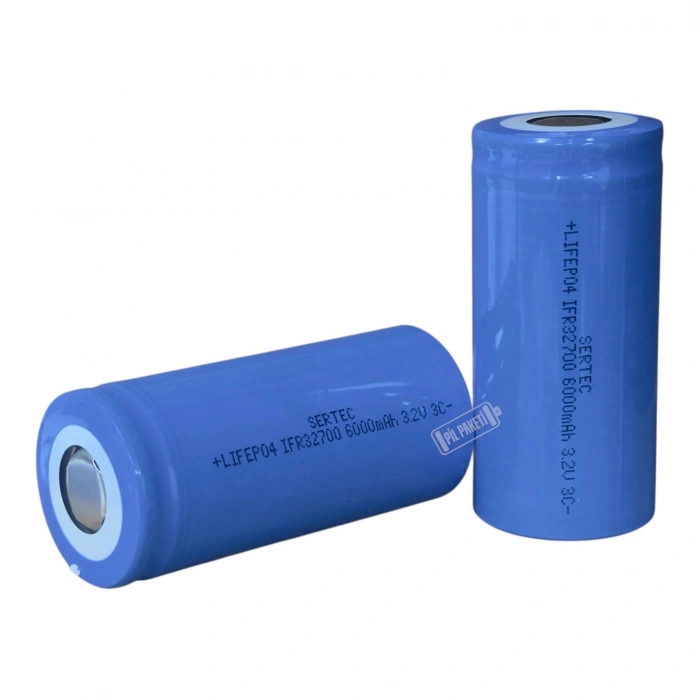 Sertec - 32700 3.2 Volt 6000 mAh Lifepo4 Pil
