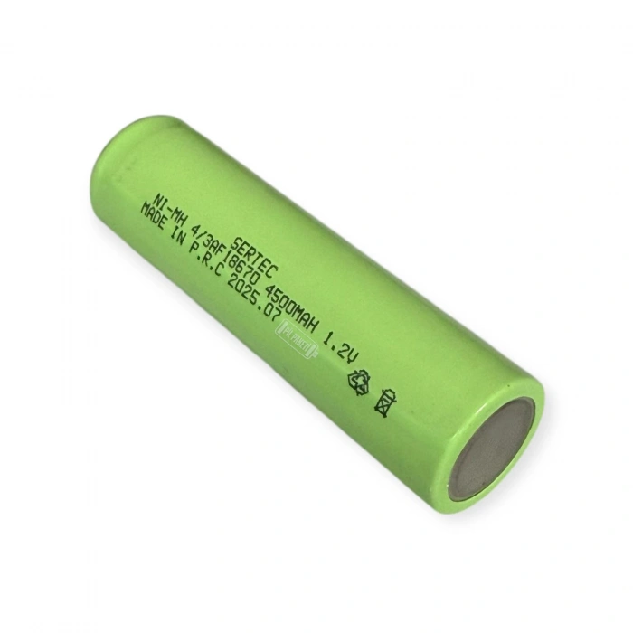 Sertec - Ni-Mh Şarjlı Pil - 4/3AF18670 - 1.2 Volt 4500 mAh