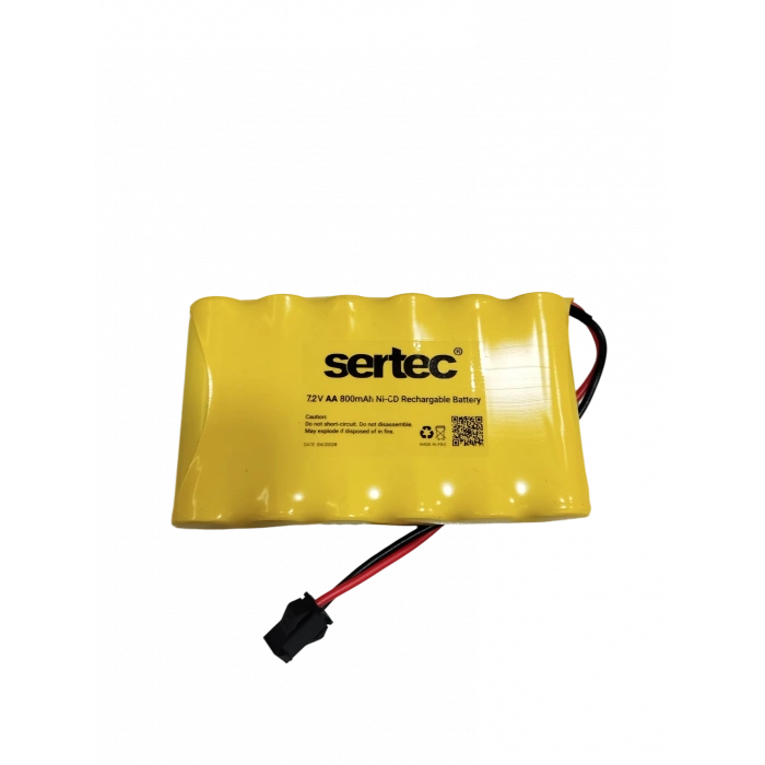 Sertec - Oyuncak Bataryası - Ni-CD - 7.2 Volt 800 mAh - Sm-2p Soketli