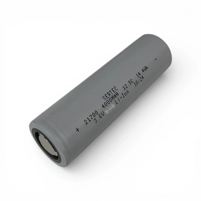 Sertec - Şarjlı Pil - Lityum İyon - 3.7v 4000mAh - 21700 Boy - 50a- Başsız
