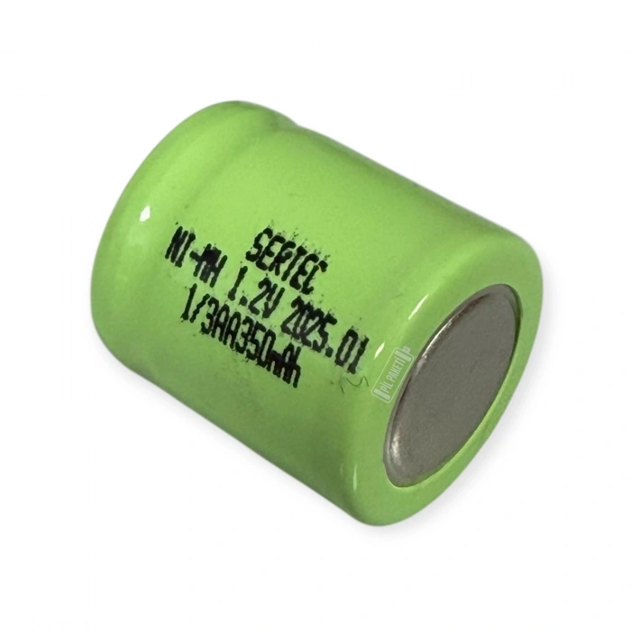Sertec - Şarjlı Pil - NiMH - 1.2 Volt 350 mAh - 1/3AA Boy - Başsız