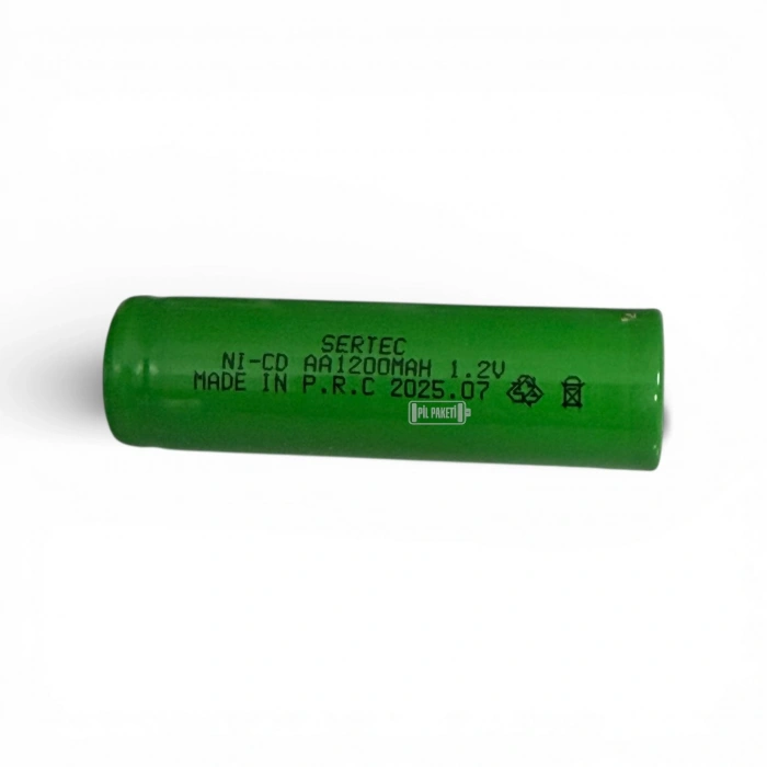 Sertec - Şarjlı Pil - NiMH - 1.2 Volt 2000 mAh - AA Boy - Başsız