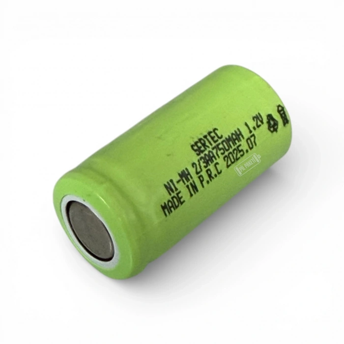 Sertec - Şarjlı Pil - NiMH - 1.2 Volt 750 mAh - 2/3AA Boy - Başsız