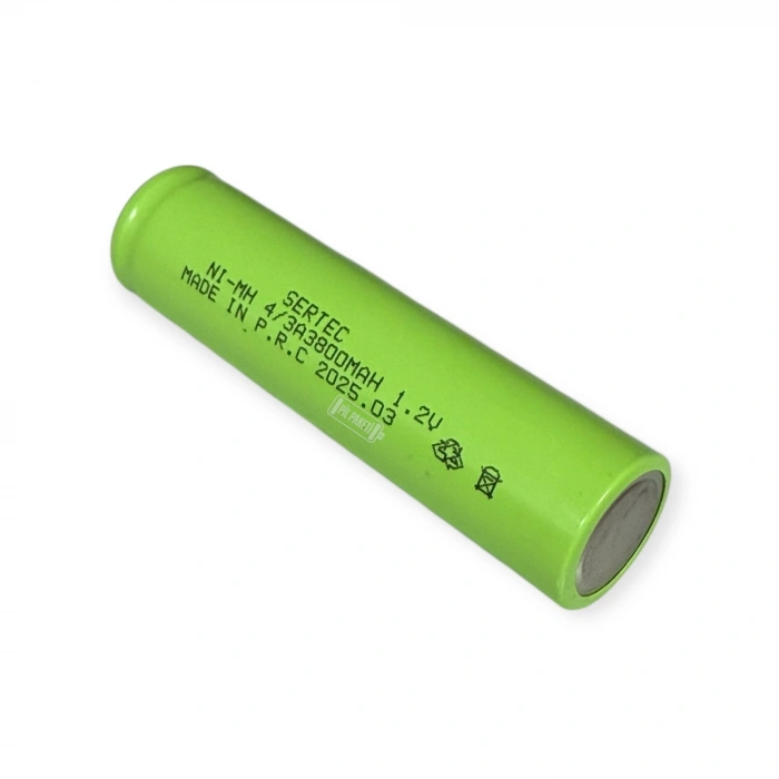 Sertec - Şarjlı Pil - NiMH - 1.2 Volt 3800 mAh - 4/3A Boy - Başsız