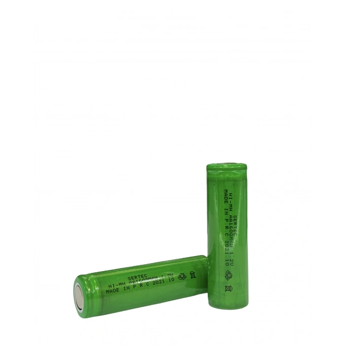 Sertec - Şarjlı Pil - NiMH - 1.2 Volt 1600 mAh - AA Boy - Başsız