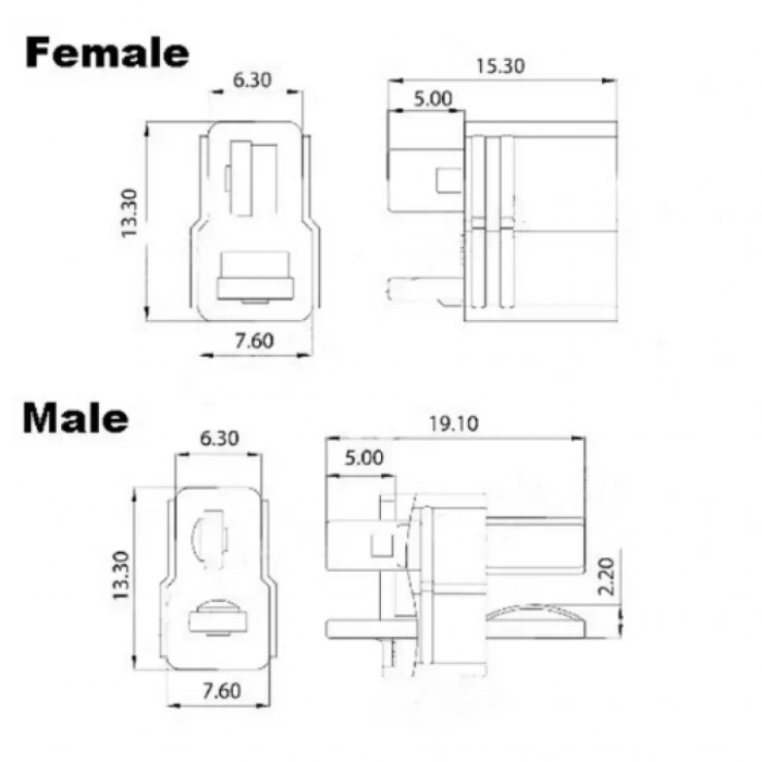 T Plug Dişi Erkek Soket Seti
