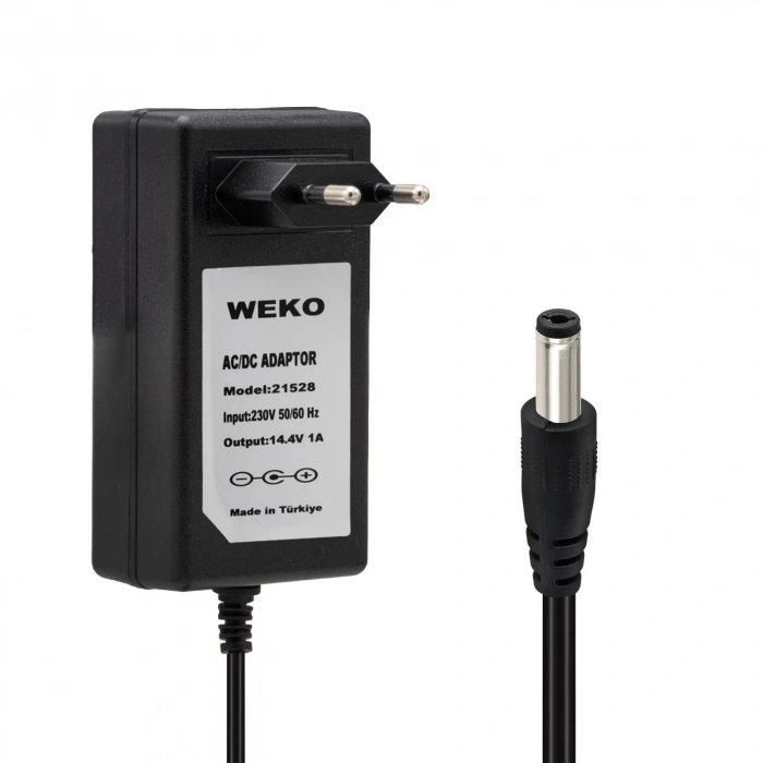 Weko - Lifepo4 Şarj Aleti - 4s 14.4 Volt 1 Amper - DC 2.1 mm Soket