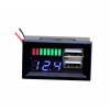 12V Akü Kapasite Göstergesi 5V 2A USB Çıkışlı Panel Tipi