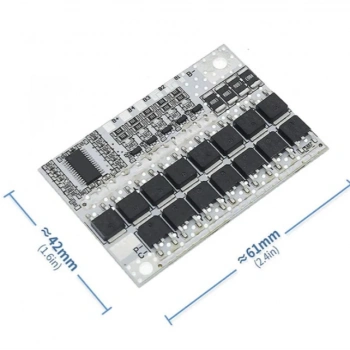 5S 100A LiFePO4 Balanslı BMS - Beyaz PCB