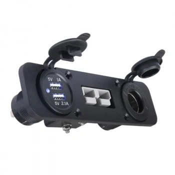 Dişi Araç Çakmaklık ve 2x5V USB Paneli - Anderson Power Soketli