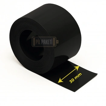 Batarya Yalıtım Makaronu - 30 mm - Siyah