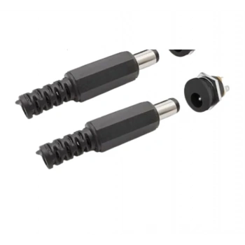 DC Jack Dişi ve DC Şase Erkek 2.1 mm x 5.5 mm Takım
