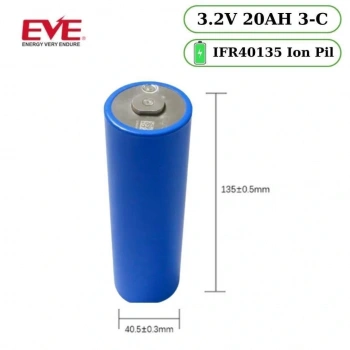 EVE 40135 3.2 Volt 20 Ah Lifepo4 Şarjlı Pil