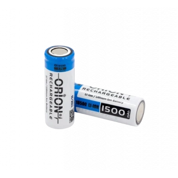 Orion - Şarjlı Pil - Lityum İyon - 3.7v 1500mAh - 18500 Boy - Başsız