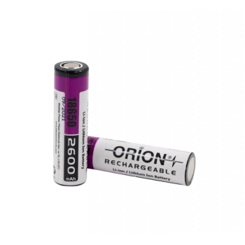 Orion - Şarjlı Pil - Lityum İyon - 3.7v 2600mAh - 18650 Boy - 5c - Başsız - Min Alım 100 Adet