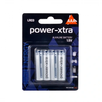 Power-Xtra LR03/AAA Size Alkaline Pil - 4lü Blister