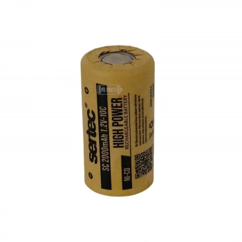 Sertec - Şarjlı Pil - NiCD - 1.2 Volt 2000 mAh - SC Boy - 10c - Başsız