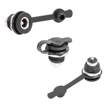 Silikon Kapaklı DC Şase 5.5x2.5mm Erkek Şase Jak Fiş Somunlu