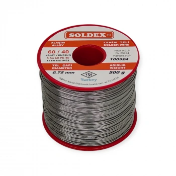 Soldex Lehim Teli - Sn60 Pb40 - 0.75mm - 500 gr