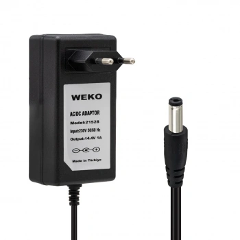 Weko - Lifepo4 Şarj Aleti - 4s 14.4 Volt 1 Amper - DC 2.1 mm Soket