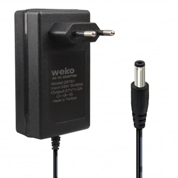 Weko - Lityum İyon Şarj Aleti - 5s -21 Volt 2 Amper - DC 2.5 mm Soket