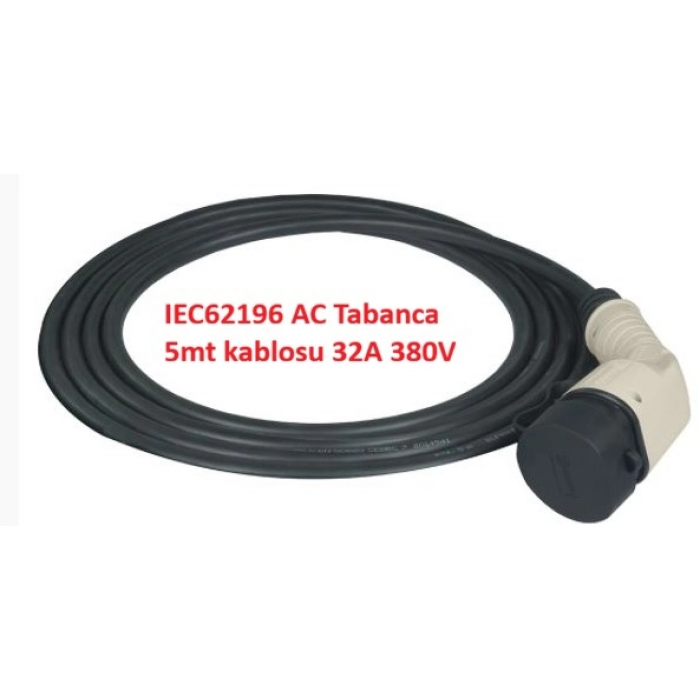 Şarj Soketi IEC 62196 63A Trifaz 380V - 50cm Kablolu