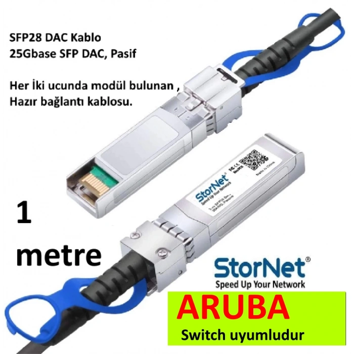 1 Metre DAC Kablo 25GBase SFP28 ( ARUBA Switch)