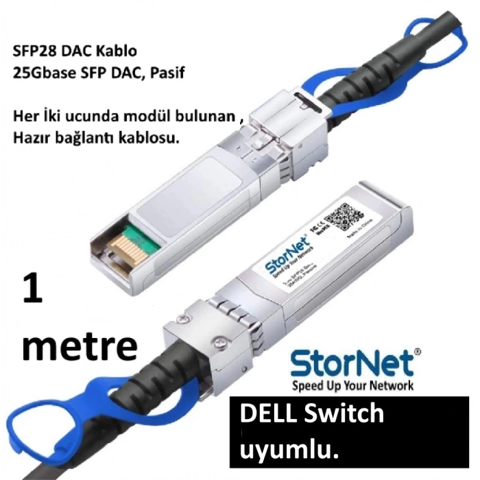 1 Metre DAC Kablo 25GBase SFP28 ( DELL Switch)