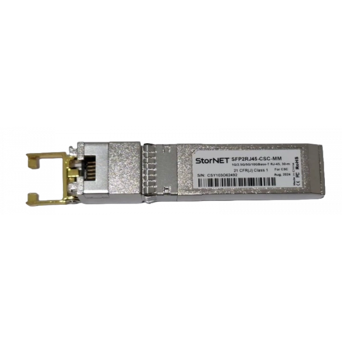 10G/5G/2.5G/1G RJ45 Cat6A 30 Metre RJ45 to SFP Adaptör