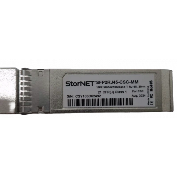 10G/5G/2.5G/1G RJ45 Cat6A 30 Metre RJ45 to SFP Adaptör