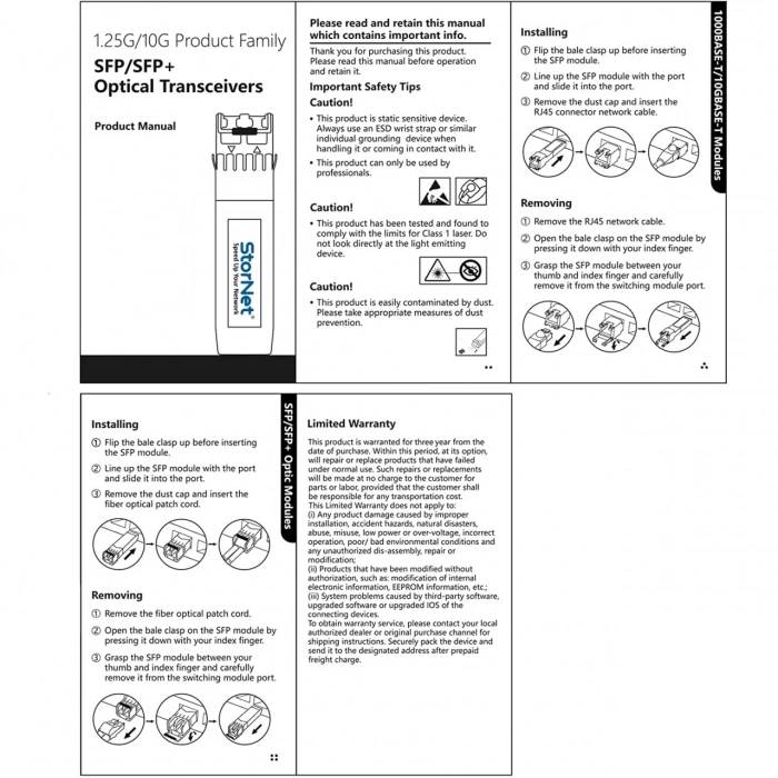 10Gbase-T SFP+ to RJ45 Transceiver Modül Cat6a/7 30m