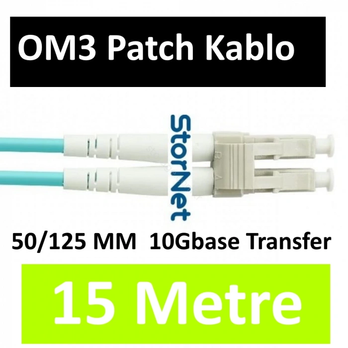 15 Metre OM3 MM Fiber Patch Kablo