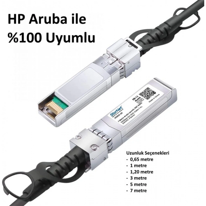 Aruba code DAC Kablo 10GbE SFP+ 5 Metre