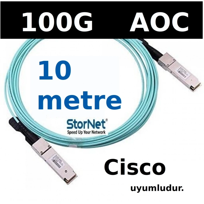 Cisco QSFP-100G-AOC uyumlu 100G QSFP28 Kablo