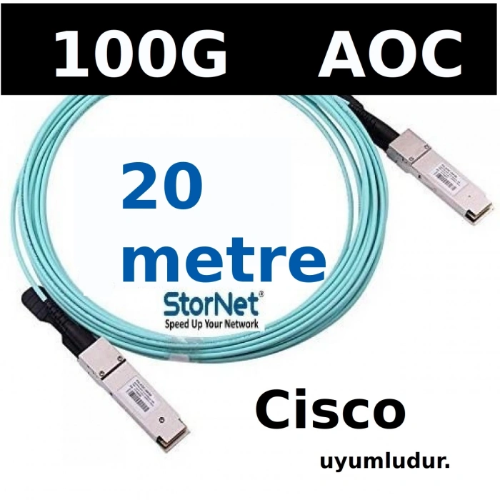 Cisco QSFP-100G-AOC uyumlu 100G QSFP28 Kablo