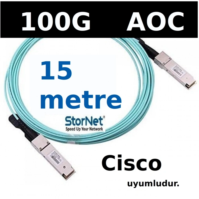 Cisco QSFP-100G-AOC uyumlu 100G QSFP28 Kablo