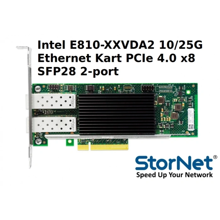 Ethernet Kartı intel E810-XXVDA2 25GbE Dual-Port Pcie 4.0 X8
