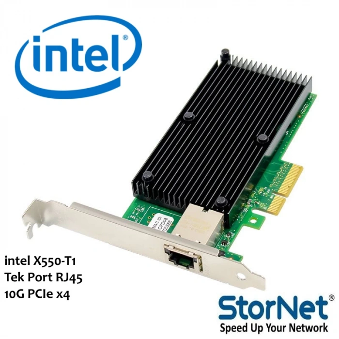 Ethernet Kartı intel X550-T1 Single Port RJ45 10G PCIe x4