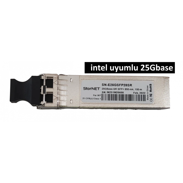 INTEL uyumlu 25GBASE-SR SFP28 850nm 100m DOM LC MMF Optical Transceiver Modül
