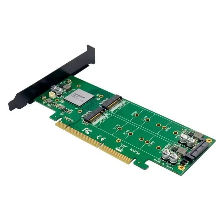 NVMe Kart PCIe 3.0 x16 x8 ASM2824 Quad- M.2 M 2280