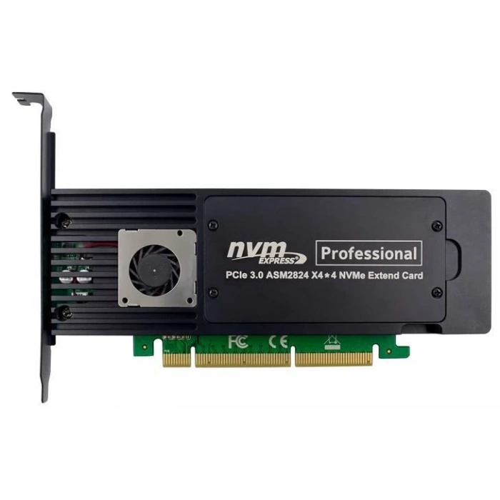 NVMe Kart PCIe 3.0 x16 x8 ASM2824 Quad- M.2 M 2280
