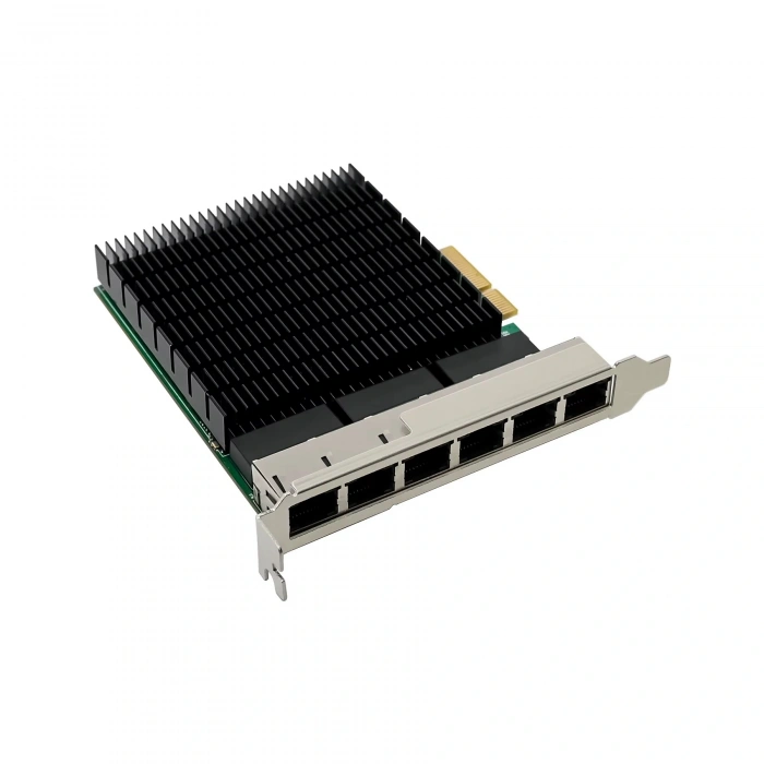 StorNET RTL8125B-6C Ethernet Kartı 2.5Gbase 6-Port RJ45 PCIe x4 Slot