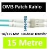 15 Metre OM3 MM Fiber Patch Kablo