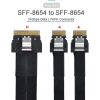 Ultraport Slimline SAS 4.0 SFF-8654 8i 74pin Dual SFF-8654 4i 38Pin Kablo 40cm