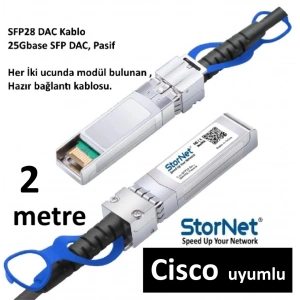 2 Metre DAC Kablo 25GBase SFP28 ( Cisco MSA uyumlu )