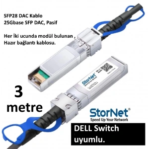 3 Metre DAC Kablo 25GBase SFP28 ( DELL Switch)