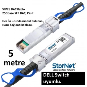 5 Metre DAC Kablo 25GBase SFP28 ( DELL Switch)