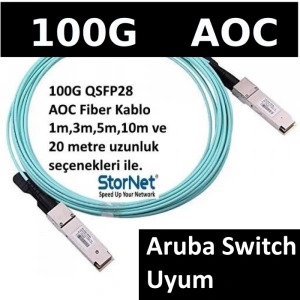 Aruba Switch uyumlu QSFP-100G-AOC Kablo