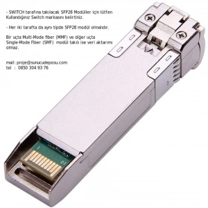 HP3COM uyumlu 25GBASE-SR SFP28 850nm LC MMF Transceiver